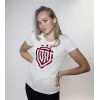 T-shirt Dinamo mulher L DINAMO com estampa metálica vermelha branca
