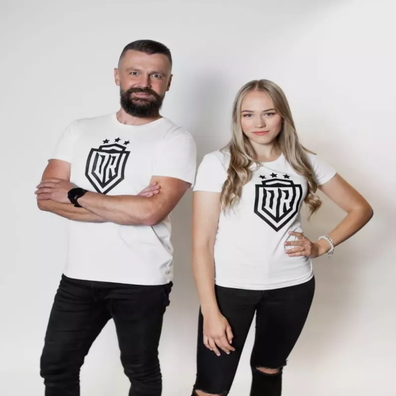 T-shirt Dinamo homem «DINAMO» com estampa preta XXL branca