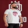T-shirt Dinamo homem XL «DINAMO» com estampa metálica vermelha branca