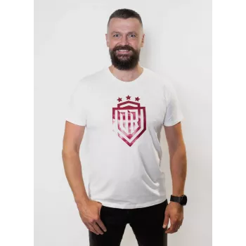 T-shirt Dinamo homem XL «DINAMO» com estampa metálica vermelha branca