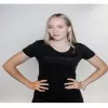 T-shirt Dinamo mulher com estampa metálica preta XS preta