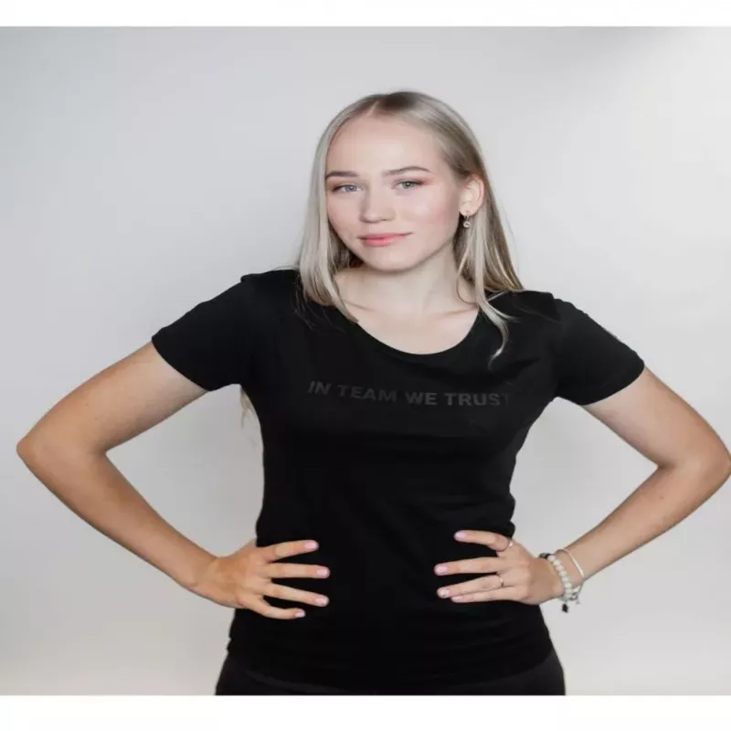 T-shirt Dinamo mulher com estampa metálica preta XS preta