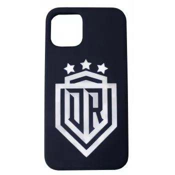 Capa de silicone Soft Touch Evelatus para iPhone 12 Pro DR Logo N1 branca preta