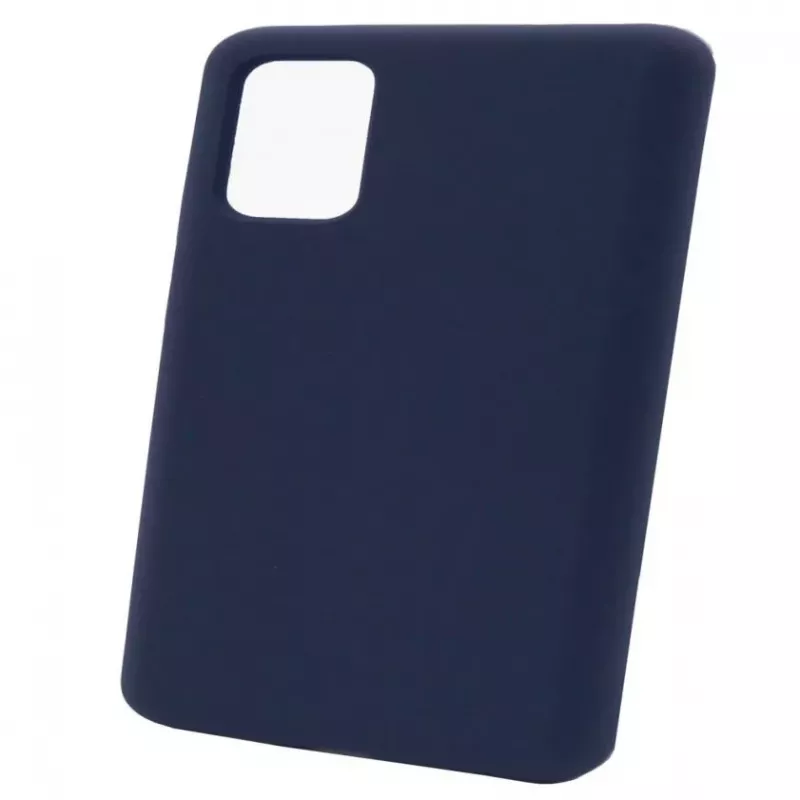 Capa de silicone Soft Touch Premium Evelatus para Samsung Galaxy S21 azul-meia-noite