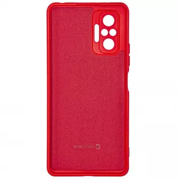 Evelatus Capa de silicone Nano Soft Touch TPU para Xiaomi Redmi Note 10 Pro vermelha
