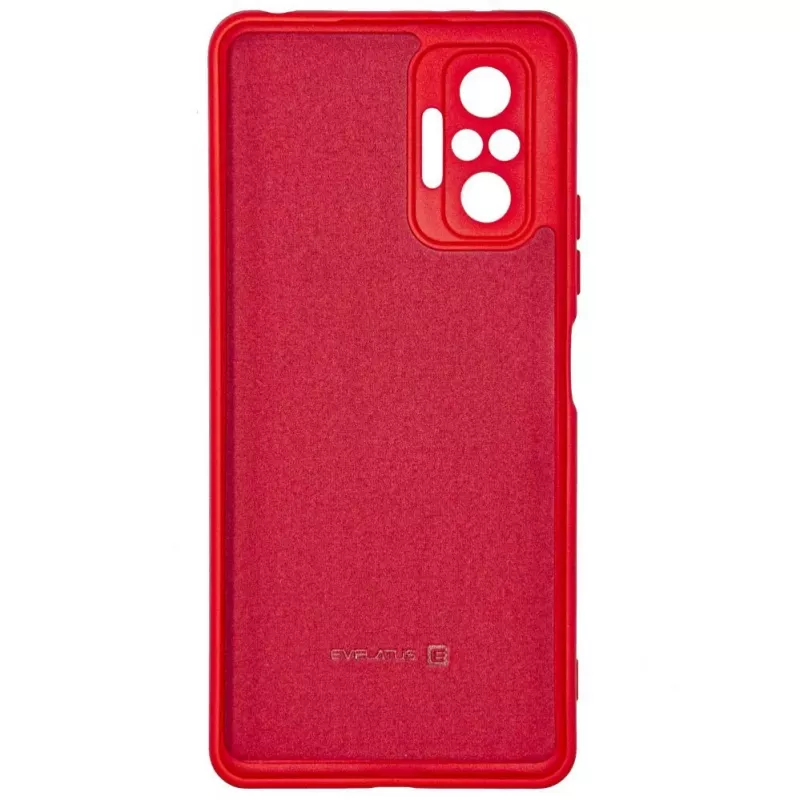 Evelatus Capa de silicone Nano Soft Touch TPU para Xiaomi Redmi Note 10 Pro vermelha