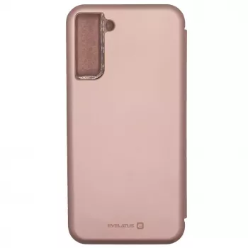 Evelatus Capa tipo livro para Samsung Galaxy S21 Plus Rose Gold
