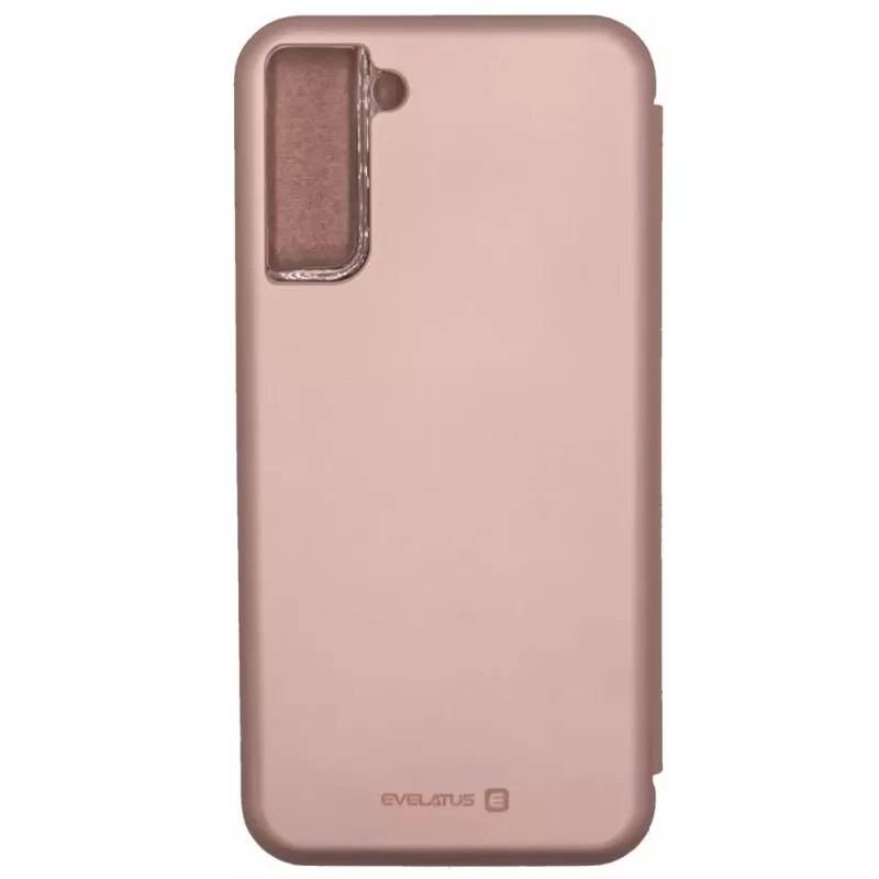 Evelatus Capa tipo livro para Samsung Galaxy S21 Plus Rose Gold