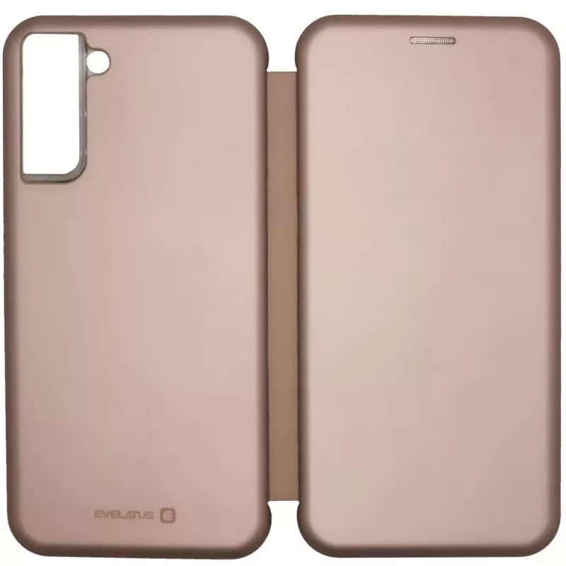 Evelatus Capa tipo livro para Samsung Galaxy S21 Plus Rose Gold