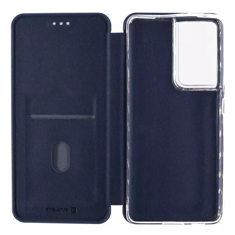 Evelatus Capa tipo livro para Samsung Galaxy S21 Ultra azul