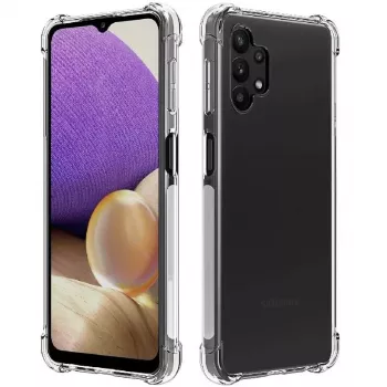 Evelatus Samsung Galaxy A32 capa de silicone militar à prova de choque TPU transparente