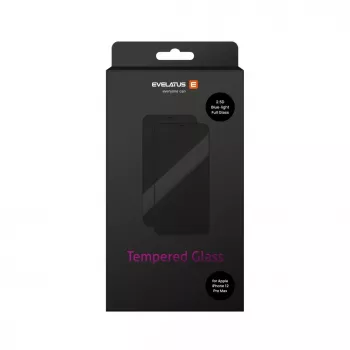 EVELATUS Protetor de ecrã antiestático em vidro Japan Glue 2.5D Full Cover Anti-Blue para Apple iPhone 12 Pro Max