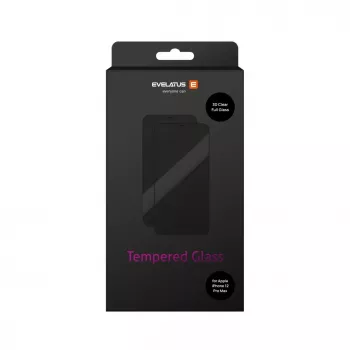 Evelatus Protetor de ecrã antiestático em vidro Japan Glue 2.5D Full Cover para Apple iPhone 12 Pro Max