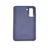 Evelatus Samsung Galaxy S21 FE Capa de silicone Premium Soft Touch azul-marinho