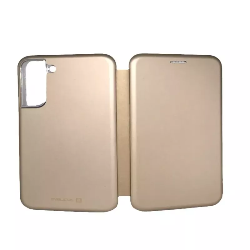 Evelatus Samsung Galaxy S22 Plus Capa tipo livro dourada