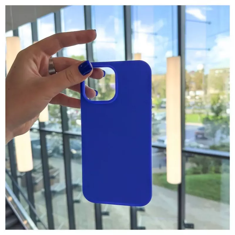 Evelatus Capa de silicone Premium Soft Touch para Apple iPhone 13 Pro Max Azul-escuro