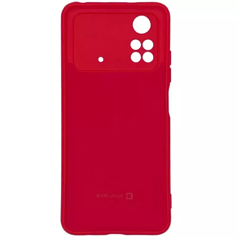 Evelatus Capa de silicone Premium Soft Touch para Xiaomi Poco X4 Pro 5G Vermelho