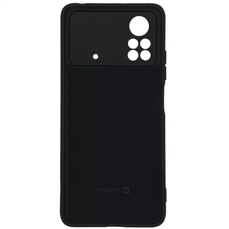 Evelatus Capa de silicone nano para Xiaomi Poco M4 Pro Soft Touch TPU preta