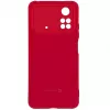 Evelatus Capa de silicone nano para Xiaomi Poco M4 Pro Soft Touch TPU vermelha