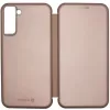 Evelatus Capa tipo livro para Samsung Galaxy S21 FE rosa-ouro