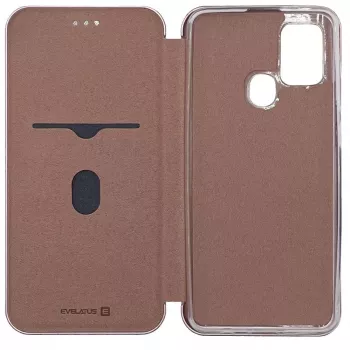 Evelatus Capa tipo livro para Samsung Galaxy A21s rosa-ouro