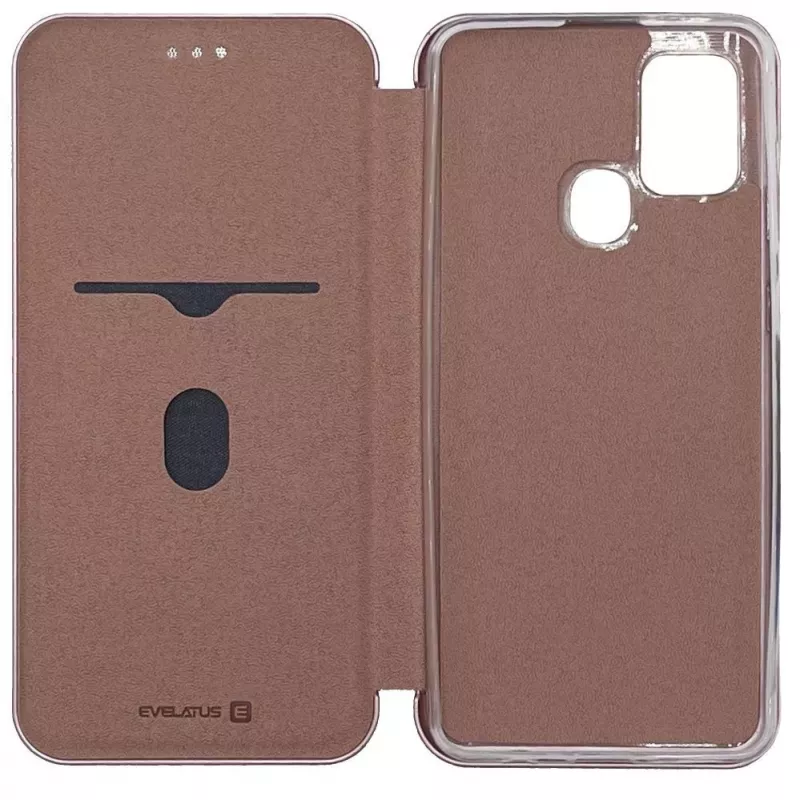 Evelatus Capa tipo livro para Samsung Galaxy A21s rosa-ouro