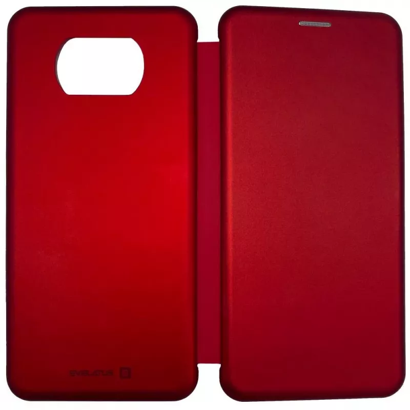 Evelatus Capa tipo livro para Xiaomi Poco X3/X3 NFC/X3 Pro vermelha