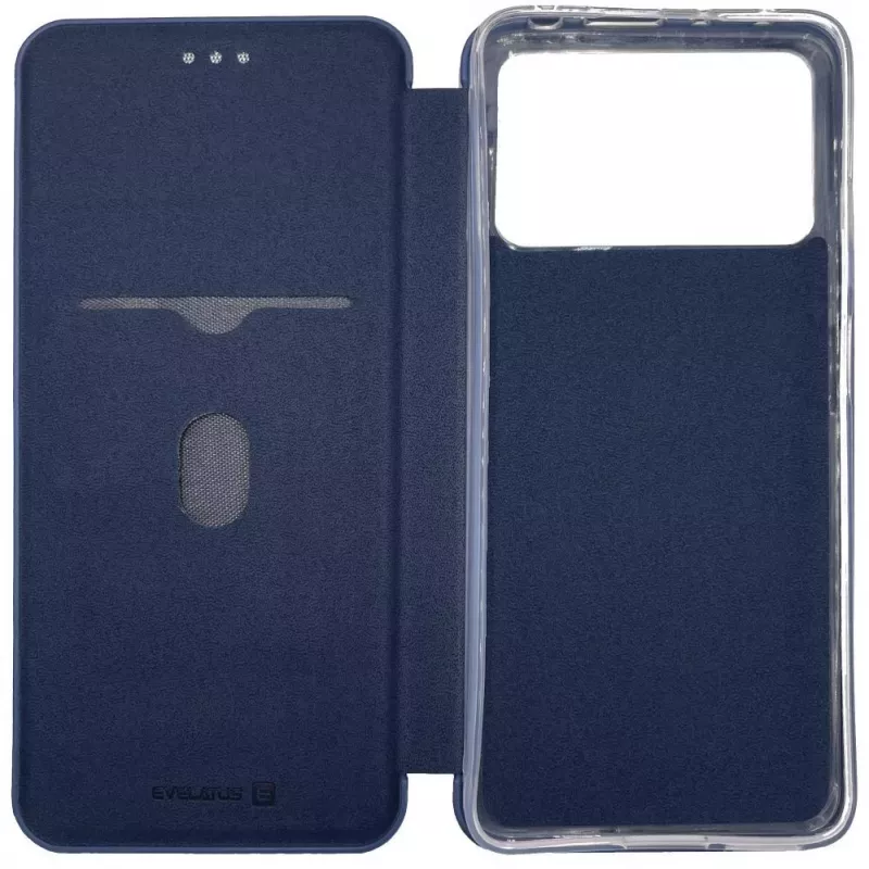 Evelatus Capa tipo livro para Xiaomi Poco X4 Pro 5G azul-escuro