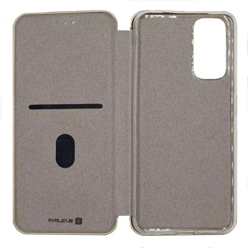 Evelatus Capa tipo livro para Xiaomi Poco M4 Pro 5G dourada