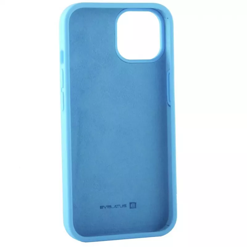 Evelatus Capa de silicone Premium Soft Touch para Apple iPhone 14 Plus 6,7 azul-céu