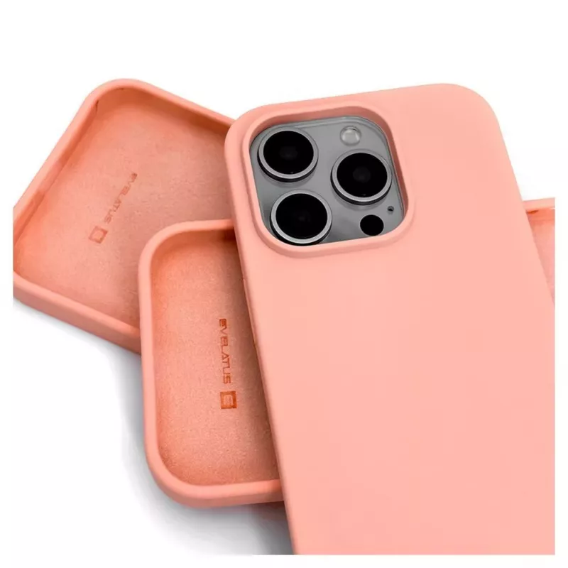 Evelatus Capa de silicone Premium Soft Touch para Apple iPhone 14 Pro 6,1 rosa-claro