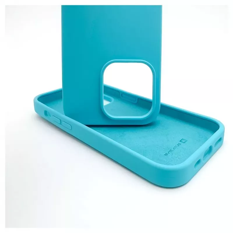Evelatus Capa de silicone Premium Soft Touch para Apple iPhone 14 Pro 6,1 azul-céu
