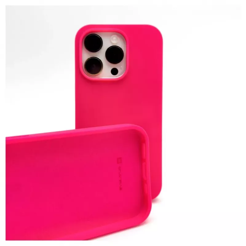 Evelatus Capa de silicone Premium Soft Touch para Apple iPhone 14 Pro Max 6,7 vermelho-rosado