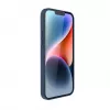 Evelatus Apple iPhone 14 Plus Capa em pele genuína com MagSafe azul