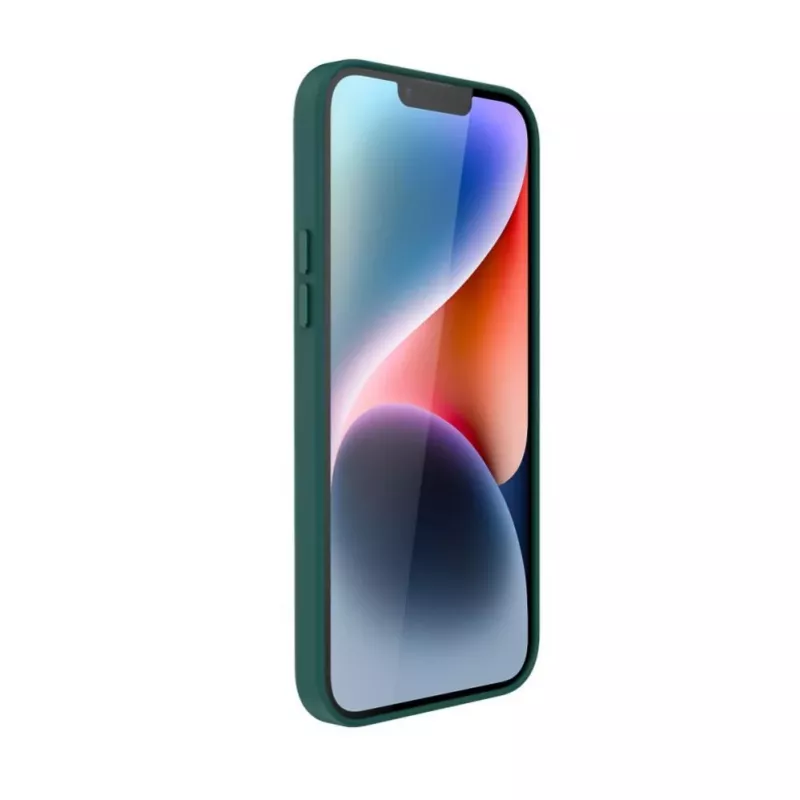 Evelatus Apple iPhone 14 Plus Capa em pele genuína com MagSafe verde-escuro