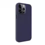 Evelatus Apple iPhone 14 Pro Max Capa em pele genuína com MagSafe azul