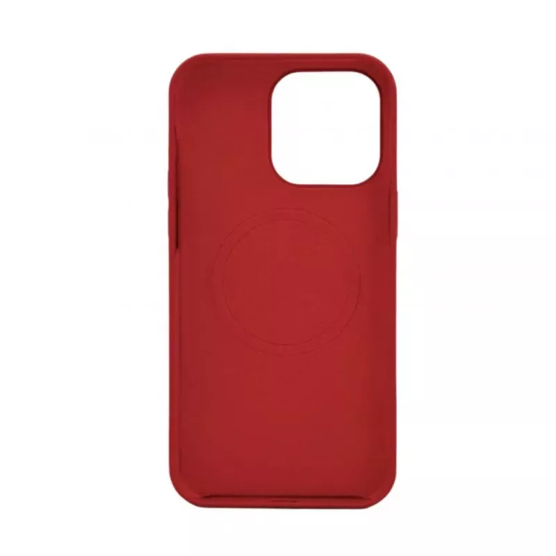 Evelatus Capa de silicone Premium MagSafe Soft Touch para Apple iPhone 14 Plus vermelho-escura