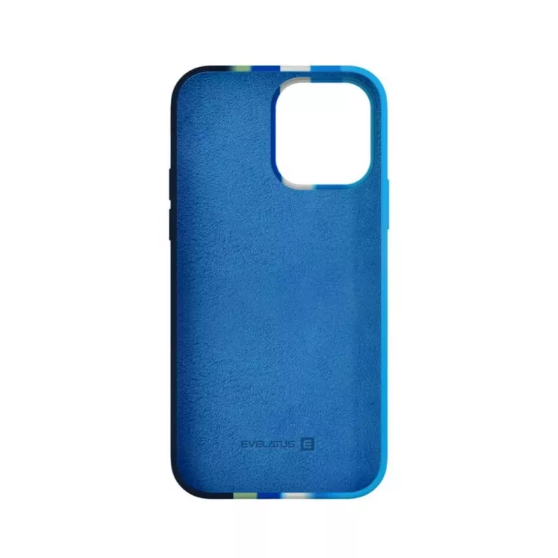 Evelatus Capa de silicone para Apple iPhone 13 Pro Max multicolor azul