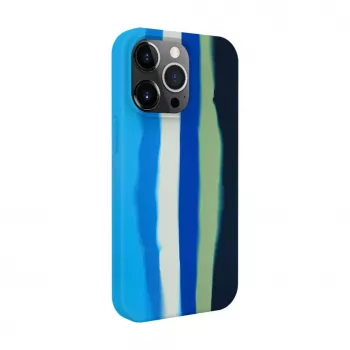 Evelatus Capa de silicone para Apple iPhone 13 Pro Max multicolor azul