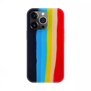 Evelatus Capa de silicone para Apple iPhone 14 Pro multicolor arco-íris