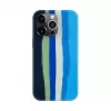 Evelatus Capa de silicone para Apple iPhone 14 Pro Max multicolor azul