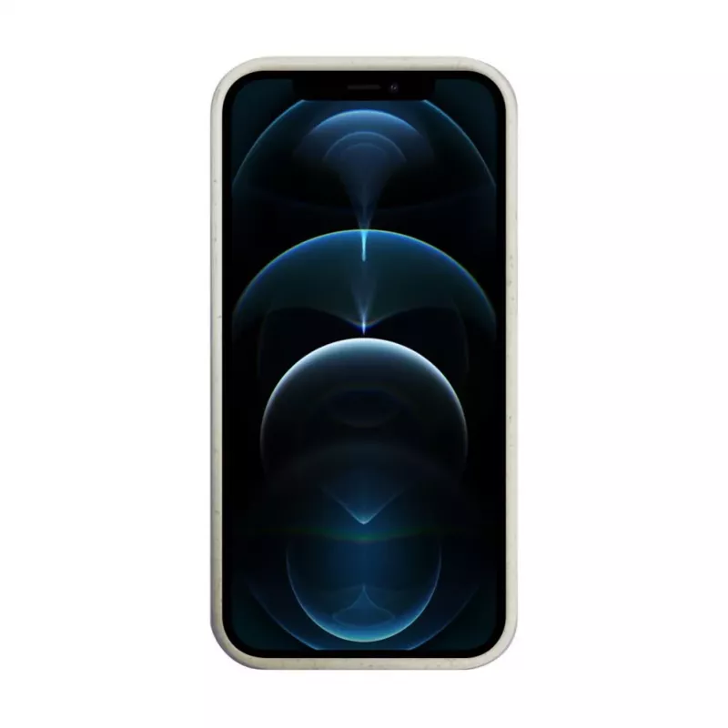 iLike Capa de silicone para Apple iPhone 12 Pro Max Eco Print Design branca