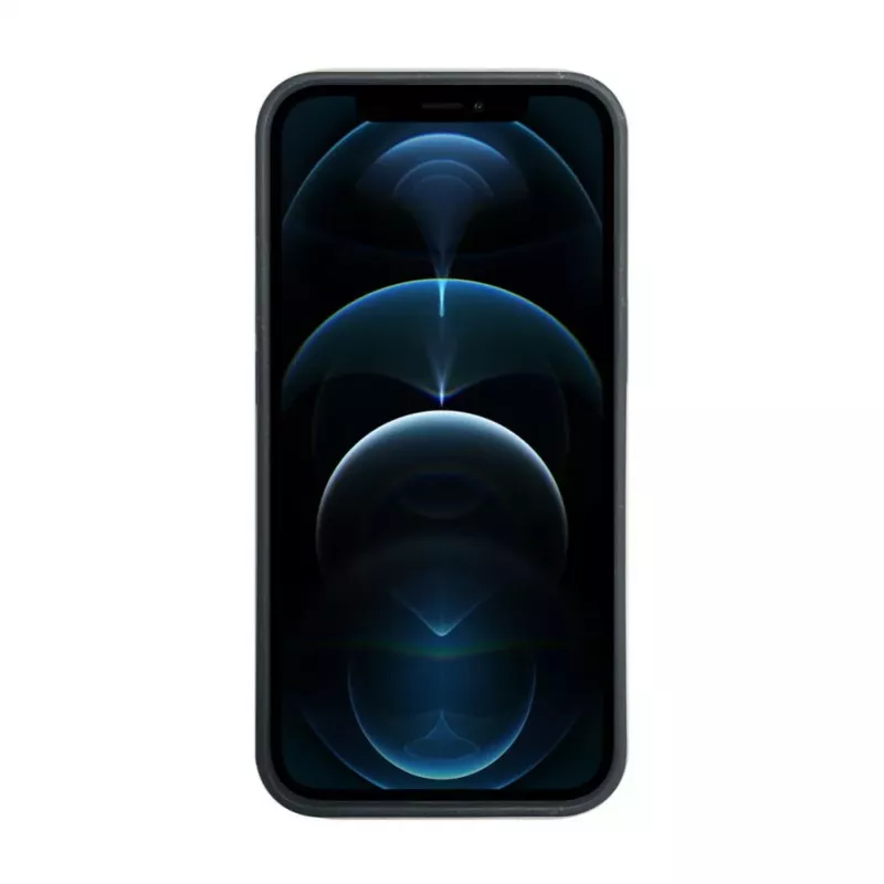 iLike Capa de silicone e plástico para Apple iPhone 12 Pro Max Eco Print Design preta