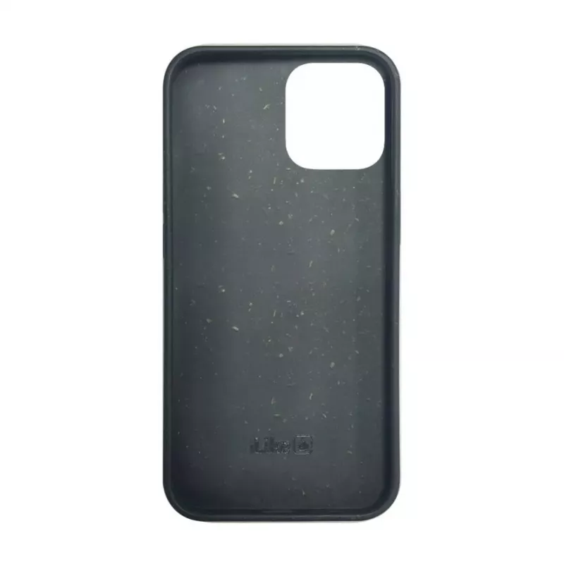 iLike Capa de silicone e plástico para Apple iPhone 12 Pro Max Eco Print Design preta