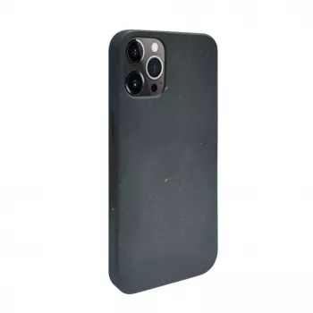 iLike Capa de silicone e plástico para Apple iPhone 12 Pro Max Eco Print Design preta