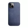 iLike Capa de silicone e plástico para Apple iPhone 13 Eco Print Design azul