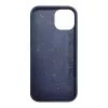 iLike Capa de silicone e plástico para Apple iPhone 13 Eco Print Design azul