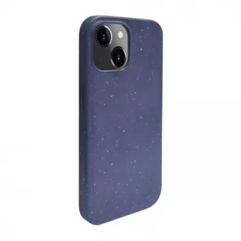 iLike Capa de silicone e plástico para Apple iPhone 13 Eco Print Design azul