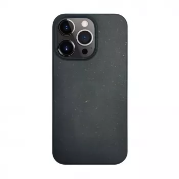 iLike Capa de silicone e plástico para Apple iPhone 13 Pro Eco Print Design preta
