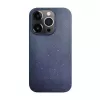 iLike Capa de silicone e plástico para Apple iPhone 13 Pro Max Eco Print Design azul